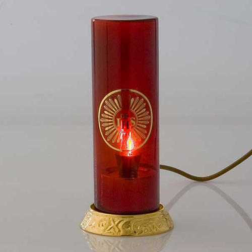 Vigil light electric lamp golden plated brass 2