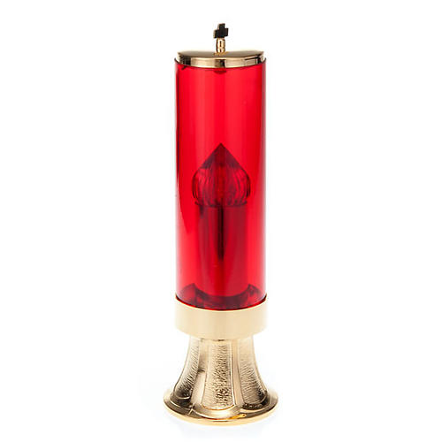 Blessed Sacrament candle in golden brass, with battery 1