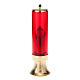 Blessed Sacrament candle in golden brass, with battery s1