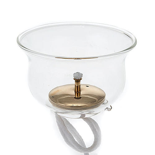 Vaso de vidrio con gigler y mecha 1