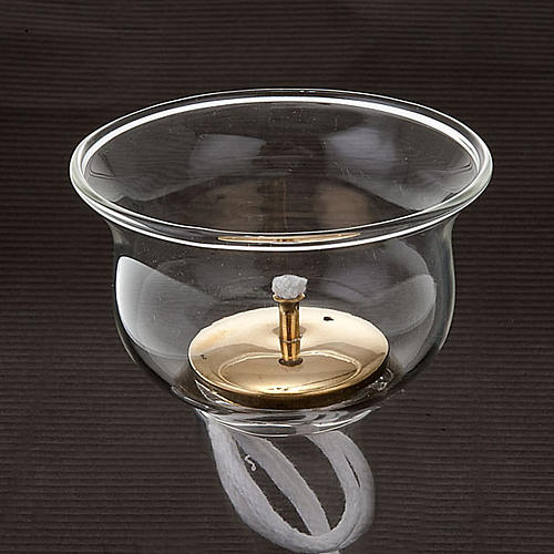 Luminello in vetro con gigler e stoppino 3