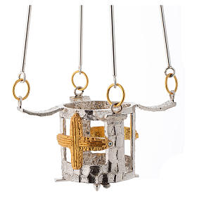 Ewiges Licht: Lampen und Zubehöre: Lampe Allerheiligsten um zu haengen Bronze H. 75 Zentimeter Ewiges Licht: Lampen und Zubehöre: Lampe Allerheiligsten um zu haengen Bronze H. 75 Zentimeter