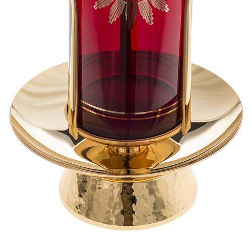 Foot for Blessed Sacrament glass, gold-plated brass 4