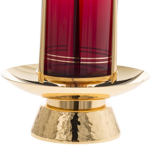 Foot for Blessed Sacrament glass, gold-plated brass 3