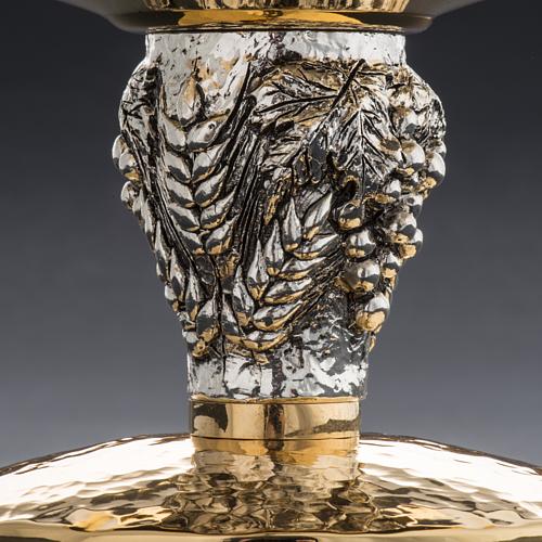 Foot for Blessed Sacrament glass, gold-plated brass and ears of wheat 7