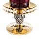 Foot for Blessed Sacrament glass, gold-plated brass and ears of wheat s3