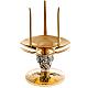 Foot for Blessed Sacrament glass, gold-plated brass and ears of wheat s5