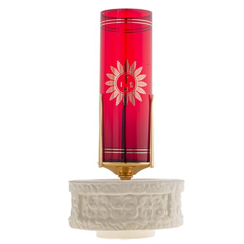 Holder for Blessed Sacrament cylindrical glass, sand colour 4