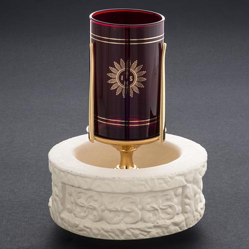 Holder for Blessed Sacrament cylindrical glass, sand colour 8