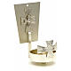 Blessed Sacrament wall lamp in brass with cross s2