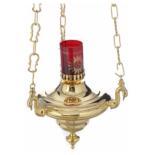 Blessed Sacrament liquid wax lamp, golden 2