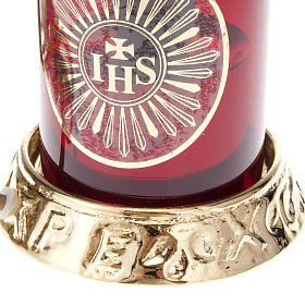 Blessed Sacrament lamp in brass, electric s9