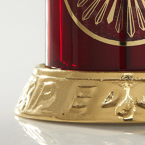 Blessed Sacrament lamp in brass, electric 4