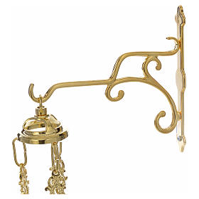 Lampada ottone dorato cera liquida vetro rosso s4