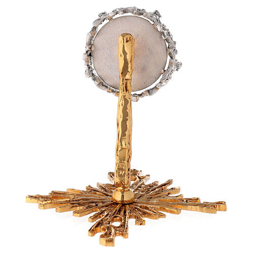 Wall Blessed Sacrament lamp in two tone cast brass 8