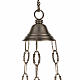 Blessed Sacrament lamp in satin brass with angels s6