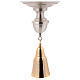 Blessed Sacrament candle in satin brass with angels s9