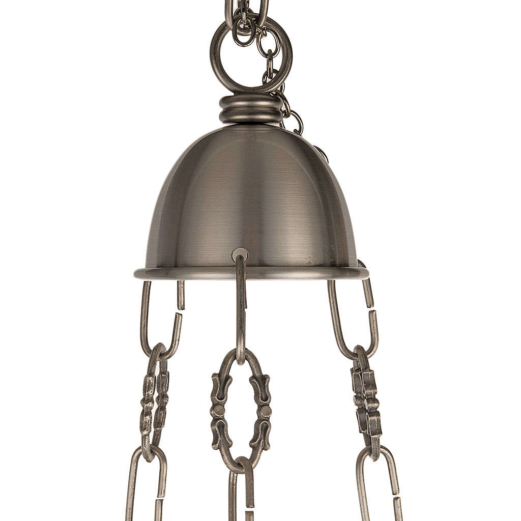 Blessed Sacrament candle in satin brass with golden leaves online