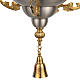 Lampada Santissimo ottone satinato con foglie dorate s3