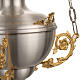 Lampada Santissimo ottone satinato con foglie dorate s4