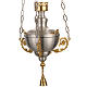 Lampada Santissimo ottone satinato con foglie dorate s7