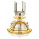 Oil lamp for the Most Holy in silver and gold-plate bronze hammered s1