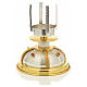 Oil lamp for the Most Holy in silver and gold-plate bronze hammered s2