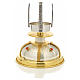 Oil lamp for the Most Holy in silver and gold-plate bronze hammered s3