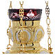 Blessed Sacrament Orthodox lamp  in golden brass 14x12cm s2