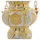 Lamparina Santíssimo ortodoxa latão dourado 14x12 cm s3