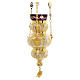 Blessed Sacrament Orthodox lamp  in golden brass 14x12cm s1