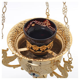 Lampe de Très-Saint-Sacrement orthodoxe laiton 15x15 cm s7