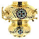 Blessed Sacrament Orthodox lamp in golden brass 26x17cm s2