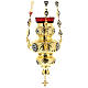Blessed Sacrament Orthodox lamp in golden brass 26x17cm s4
