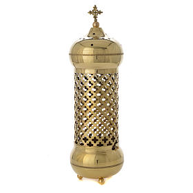 Blessed Sacrament Lamp in hand decorated brass by the Bethléem Monks