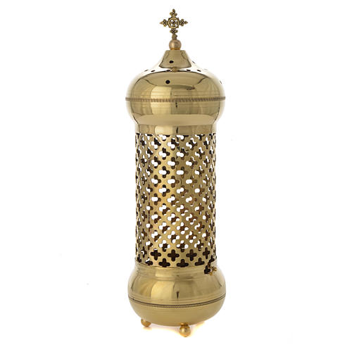 Blessed Sacrament Lamp in hand decorated brass by the Bethléem Monks 1