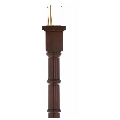 Lámpara columna Santísimo madera nuez 8
