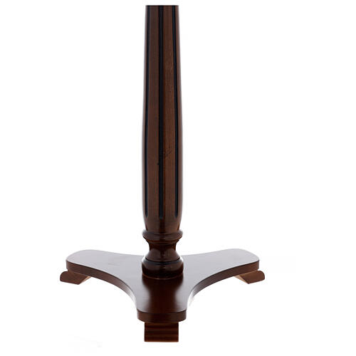 Candlestick for Blessed Sacrament in walnut wood 5