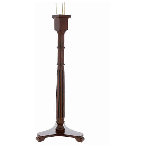 Candlestick for Blessed Sacrament in walnut wood 6