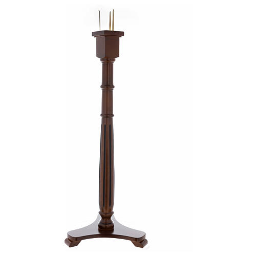 Candlestick for Blessed Sacrament in walnut wood 9