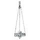 Suspended Blessed Sacrament Lamp in silver coloured cast brass s1
