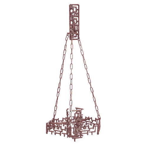 Suspended Blessed Sacrament Lamp in copper coloured cast brass 1