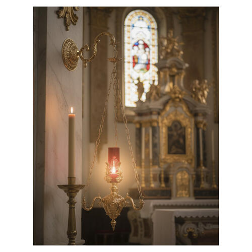 Wand Ewiglampe Messing Barock Stil 6