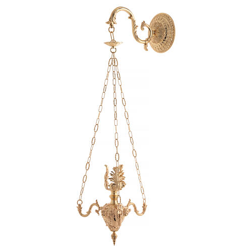 Lampadaire à suspendre style baroque laiton doré 2