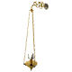 Suspended Blessed Sacrament Lamp in brass with angels 20cm s2