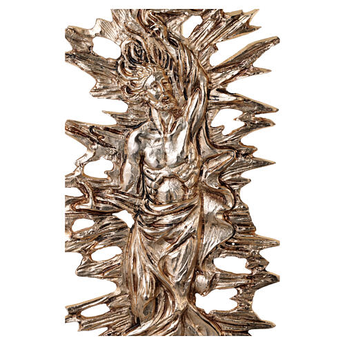 Lampada a stelo Santissimo Cristo risorto ottone dorato 6