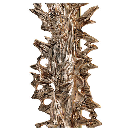 Lampada a stelo Santissimo Cristo risorto ottone dorato 12