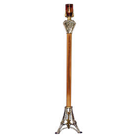 Candlestick for Blessed Sacrament Lamp in brass 115cm