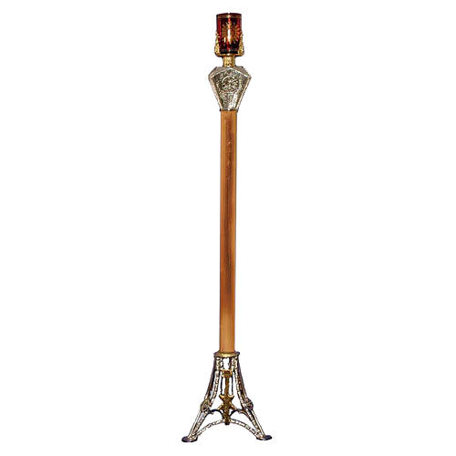 Candlestick for Blessed Sacrament Lamp in brass 115cm 1