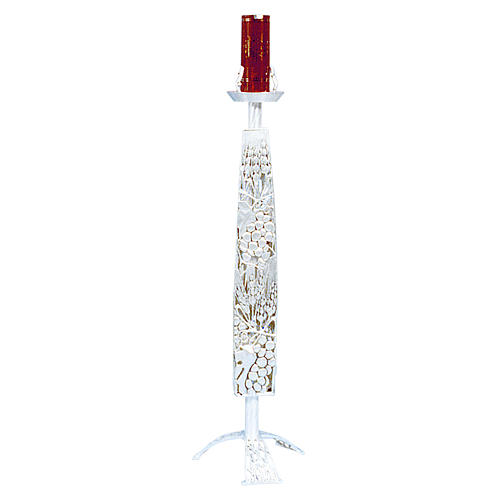 Blessed Sacrament Lamp in silver brass, 110cm 1